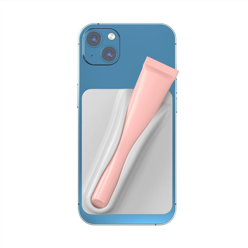 DOB SECHS Silicone Lip Holder for Cell Phone Lipstick Lip Glaze Phone Case Back Stick On Holder for iPhone and Android Phones, Grey...