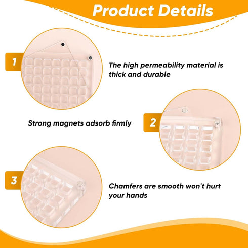 36 Grids Acrylic Magnetic SeaShell Display Box, Transparent Seashell Storage Box, Square Jewelry Display Cases Craft Storage Box for Seashell, Gem...