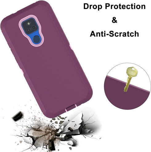 for Moto G Play Case, Heavy Duty Armor Rugged Drop Protection Shockproof Protective Hard Plastic Cover Rubber Bumper Dual Layer Hybrid Phone Case ...