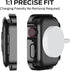 3 Pack Waterproof Case for Apple Watch Series 9 8 7 45mm, Straight Edge Hard PC Cover with Tempered Glass Screen Protector, Protective Bumper for ...
