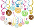 CC HOME 15Pack Donut Cake Hanging Swirls Doughnut Dessert Ceiling Streamer Birthday Party Decorations Donut Themed Party Favors for Holiday Baby S...