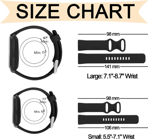 honecumi Compatible with Fitbit Versa 4 Watch Bands for Women Silicone, Bands for Fitbit Versa 3/ Fitbit Sense/Fitbit Sense 2 Smart Watch Replacem...