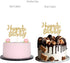 Gold Glitter Happy 1st birthday cake topper, Gold 1 years old birthday party decorations, girl or boy birthday cake toppers...