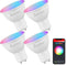 GU10 Smart Bulb 4 Pack, RGBCW Color Changing Alexa LED Light Bulbs 5W - WiFi Track Light Bulbs Dimmable Music Sync 2.4G WiFi Smart Bulbs Compatibl...