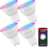 GU10 Smart Bulb 4 Pack, RGBCW Color Changing Alexa LED Light Bulbs 5W - WiFi Track Light Bulbs Dimmable Music Sync 2.4G WiFi Smart Bulbs Compatibl...