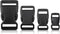32 Pack Contoured Paracord Buckles, 3/8 Inch, 5/8 Inch, 3/4 Inch, and 1 Inch Side Release Plastic Buckle for Paracord Bracelet Clip, Parachute 550...
