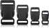 32 Pack Contoured Paracord Buckles, 3/8 Inch, 5/8 Inch, 3/4 Inch, and 1 Inch Side Release Plastic Buckle for Paracord Bracelet Clip, Parachute 550...