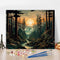 TUMOVO Paint by Number for Adults Canvas Forest Landscape Adult Paint by Number Kits Adults' Paint-by-Number Kits DIY Painting for Adults Paint by...