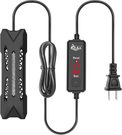 AQQA Small Aquarium Heater,Submersible Fish Tank Heater Adjustable Temperature,Mini Short Dual-use Fish Heater with LED Digital Display Thermostat...