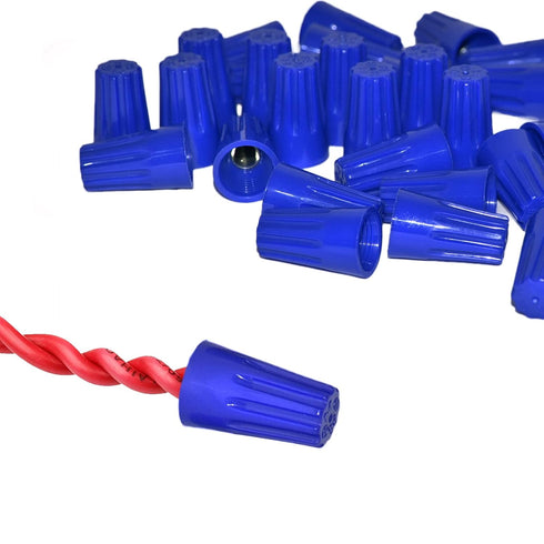 Eagles 100Pcs Twist on Wire Connectors - Blue #20 - #18 AWG Wire Cap Bulk with Spring Inserted, Easy Screw on Electrical Caps...