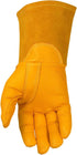 Caiman Premium Top Grain Goatskin MIG Welding Gloves, DuPont Kevlar Stitching, Unlined, 4-inch Gauntlet Cuff, Gold, Large (1869-5)...