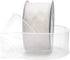 Royal Imports Organza Wired Sheer Ribbon 2.5" (#40) for Floral & Craft Decoration, 50 Yard Roll (150 FT Spool), White...