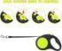 Dog Retractable Leash with Nylon casing for Dog up to 77 lbs; 16 ft Polyester Tape; The Eagle Mouth Bionics Design Rope Outlet and Tangle-Free; (G...