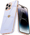 Teageo for iPhone 14 Pro Case for Women Girl Cute Love Heart Luxury Plating Soft Bling Back Cover Raised Full Camera Protection Bumper Silicone Sh...