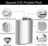 8 Oz Flask for Men, Leakproof Stainless Steel Flask with Funnel, Ideal for Camping and Gifting...