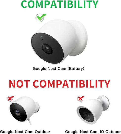 Power Adapter Compatible with Google Nest Cam Outdoor or Indoor, Battery - 6.5ft/2m Weatherproof Outdoor Charger Cable Power Your Nest Cam (Batter...