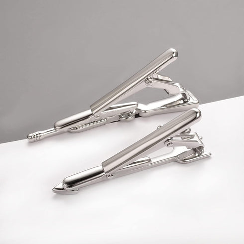 2Pcs Hunting Tie Clip Set for Men Unique Silver Gun Sword Arrow Tie Bar Personalized Fathers Day Birthday Jewelry Gift...