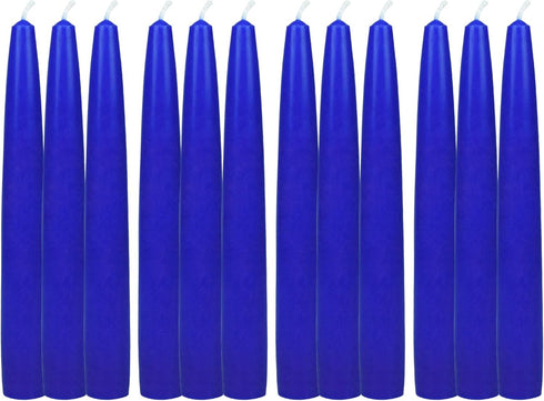 Zest Candle 12-Piece Taper Candles, 6-Inch, Blue...