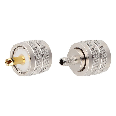 PL-259 UHF Male Plug Crimp Coax Connector Adapter for RG58 LMR195 3D-FB RG142 KSR195 RG400 Cable (Pack of 5)...