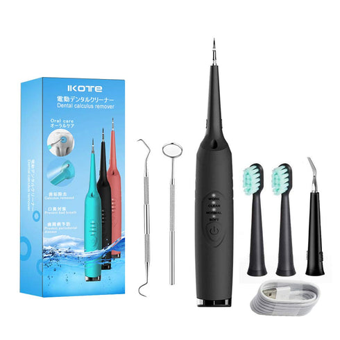 Electric Dental Calculus Remover, Household Tartar Scraper Tartar Remove for Fighting Tartar Tooth Stains Teeth Polishing, 4 Replaceable Heads, Po...