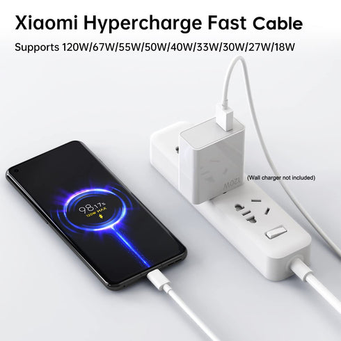 6A for Xiaomi Charger Cable, 120W Hypercharge Turbo USB Type C Fast Charging Cable for Xiaomi 14 13 12 13t 12t 12s Pro Lite Redmi Note K70 K60 K50...
