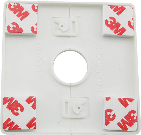 2pcs ABS Plastics Square Shaped Escutcheon Plates with 22mm Diameter Hole Wall-mounted Water Pipe Cover, White...