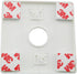 2pcs ABS Plastics Square Shaped Escutcheon Plates with 22mm Diameter Hole Wall-mounted Water Pipe Cover, White...