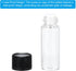 PATIKIL 5ml Essential Oil Bottles, 50 Pack Clear Glass Bottles with Orifice Reducer Sample Vial Screw Cap Storage Vials Container Style 1, Black...
