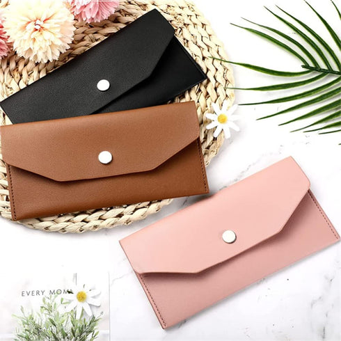 2 Pcs PU Leather Cash Envelopes Money Cash Wallet Bags Tickets Storage Bags Coin Check Bank Pouch Budget Envelope for Bill Planner...