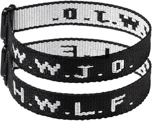 POYAMUSE Handmade WWJD and HWLF Bracelet Set for Men and Women - Adjustable Christian Friendship Bracelets, Ideal Gift for Couples...