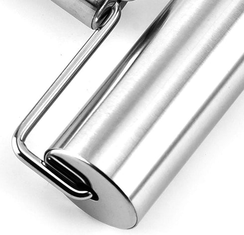 Rolling Pin Double Roller, Stainless Steel Pastry and Pizza Double Dough Baker Roller Metal Kitchen Utensils Ideal for Baking Dough, Pizza, Pie, P...