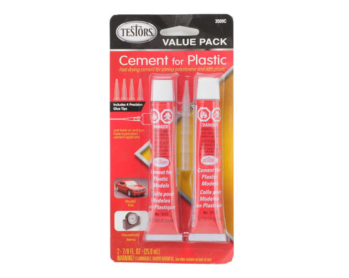 Cement Glue Value Pack Testors 2-7/8 fl oz tubes...