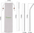 18 Piece Silver Stainless Steel Straws, 8.5 '' Reusable Drinking Straws,with Portable pouch (8 Straight/8 Bent/2 Brushes)...