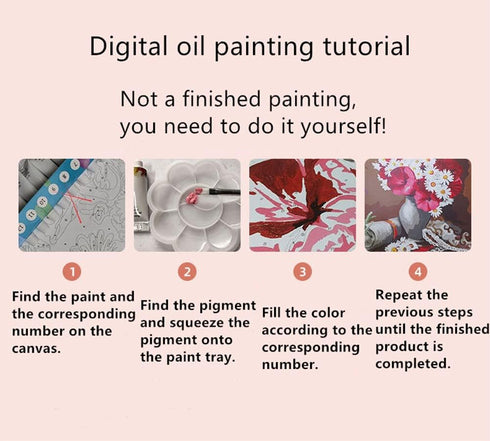 CaptainCrafts New Paint by Numbers for Adults Beginner Children DIY pre-Printed Linen Canvas Oil Painting Kits Home House Decor Gift 16x20 inch - ...