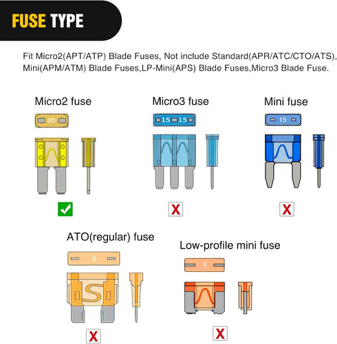 Nilight 10 Pack Micro 2 Fuse TAP 12V Car Add a Circuit ATR Blade Adapter with 20A II Fuses Holder Add On Dual Circuits Adapters for Cars Trucks Bo...