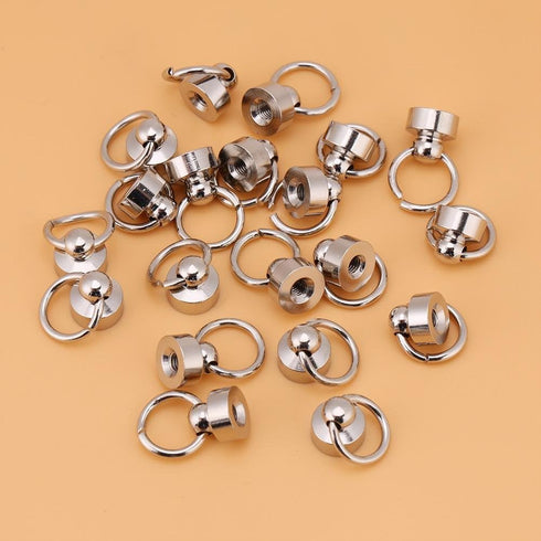 20pcs Rivets Fasteners Chain Bag Screws 8mm 4 Colors DIY Leather Craft Purse Phone Case Screws Accessories(Silver)...