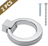 Brushed Nickel Cabinet Knobs Drawer Ring Pulls, Zinc Alloy Closet Cupboard Door Knob Ring Handles, Pack of 2...