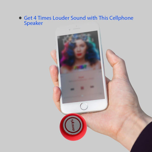 Portable Mini Speaker for iPhone/iPad/iPod/Tablet, 3W Cellphone Speaker with 3.5mm Aux Input, Clear Loud Sound in Compact Golf Size Body (Passion ...