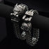 GelConnie Viking Bracelet for Men Thor's Hammer Bracelet Norse Bracelet Viking Arm Rings for Women Stainless Steel Biker Bracelet Viking Dragon Br...
