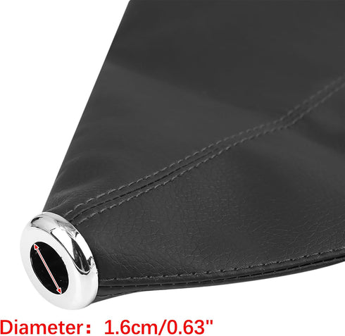 X AUTOHAUX 0.63 Inch Inner Hole Dia PVC Faux Leather Gear Shifter Knob Cover Car Dust Boot 20 x 24cm...