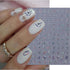 6 Sheets English Letters Nail Stickers for Nail Art Supplies 3D Self-Adhesive Gold White Laser Black Retro Letters Design Nail Art Stickers Alphab...