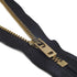 Lakesstory 3 Inch Metal Zipper - Black, Gold Brass, Heavy Duty, Non-Separating, Durable, for Clothing & DIY Projects...