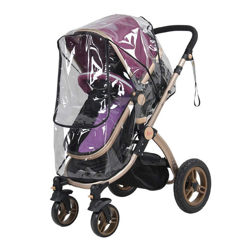 Stroller Rain Cover, Pram Rain Cover Waterproof Transparent Can Be Folded for Stroller for Baby...