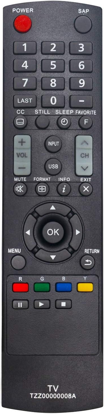New TZZ00000008A Replacement Remote Control fit for Panasonic Viera LCD TV TC-L32C5 TC-L32C5X TC-32LC54 TC-L42U5 TC-L42U5X TC-L3252C TCL32C5 TCL32...