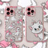 Clear Transparent Soft TPU Light Up in The Dark Case for Apple iPhone 15 Pro Max Cat Kitty Kitten Bow Baby Pink Color Bow Cartoon Anime Cute Lovel...