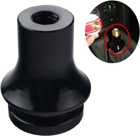 DEWHEL SHIFT KNOB BOOT RETAINER/ADAPTER for MANUAL GEAR SHIFTER LEVER 12X1.25 (Black)...