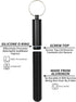 Aluminum Metal Tube Conetainer | Fits King Size or 1-1/4 Size Cones, Airtight, Waterproof, Lightweight, Pocket Size (Silver&Black)...