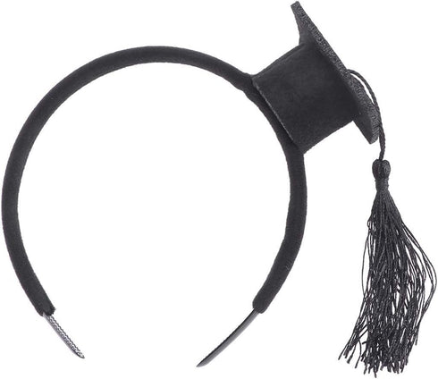 BinaryABC Graduation Hat Headband,Mini Bachelor Cap Headband,Graduation Party Supplies 2024,Graduation Decorations...