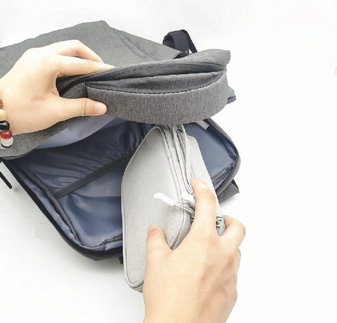 Electronic Organizer Bag, Waterproof Portable Travel Cable Storage Bag, Multifunctional Cord Storage Case for USB Drive, Dard Drive, Power Bank, C...
