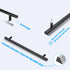 KNOBWELL 6 Pack 10" Black Cabinet Handles Euro Style Stainless Steel Modern Long Kitchen Cabinet Door Pulls, Overall Length 12-3/5"...